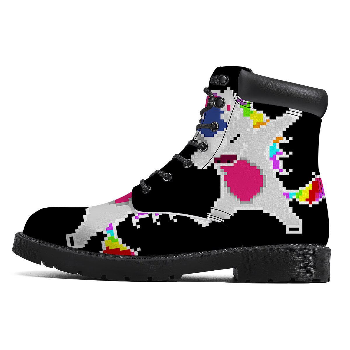 Unicorn 8-Bit Pixel Print Boots-grizzshop