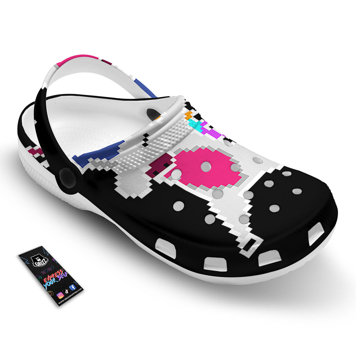 Unicorn 8-Bit Pixel Print Clog-grizzshop