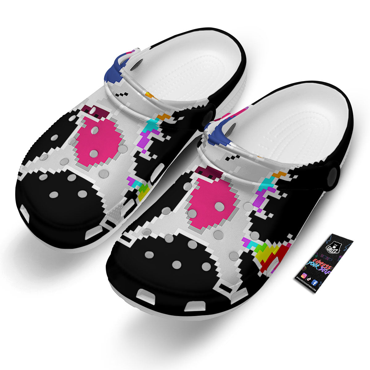 Unicorn 8-Bit Pixel Print Clog-grizzshop