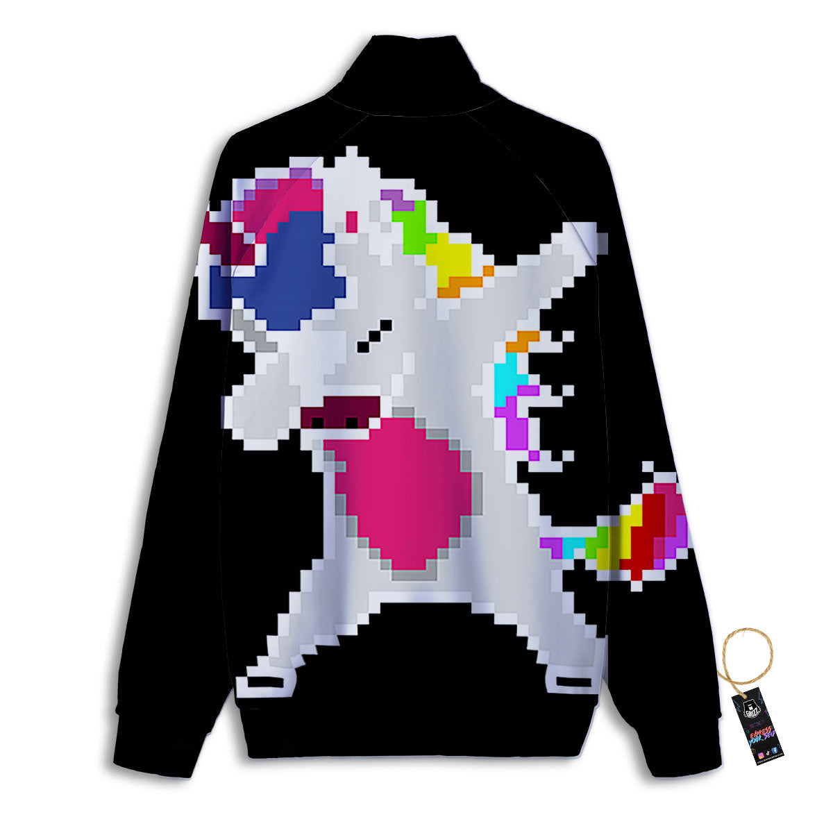 Unicorn 8-Bit Pixel Print Track Jacket-grizzshop