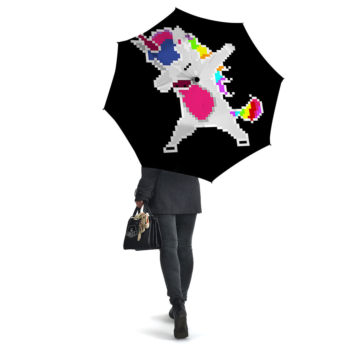 Unicorn 8-Bit Pixel Print Umbrella-grizzshop