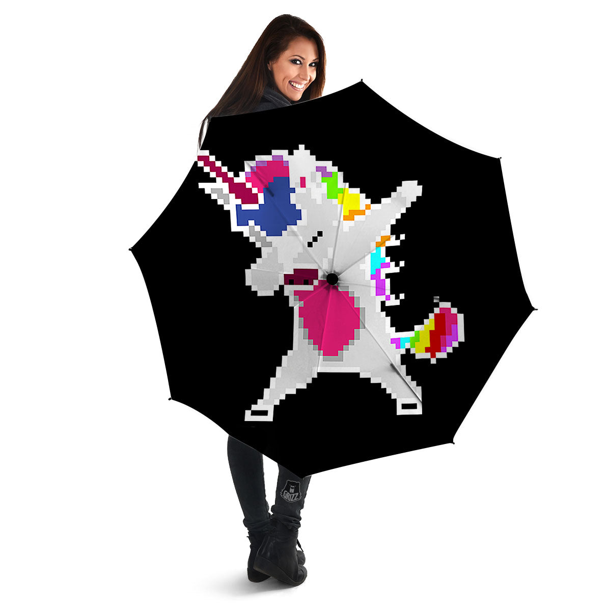 Unicorn 8-Bit Pixel Print Umbrella-grizzshop