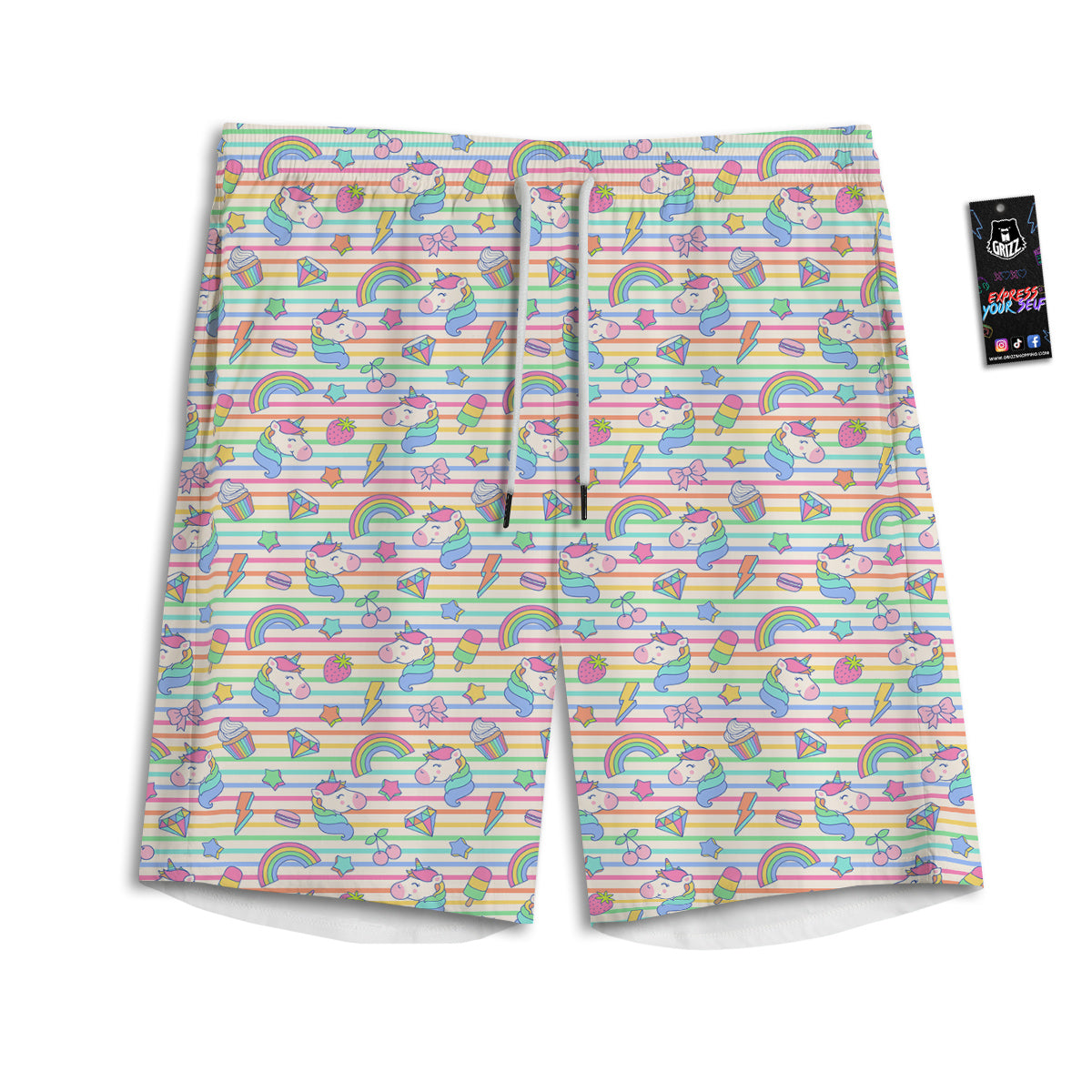 Universe Milky Way Print Men's Athletic Shorts