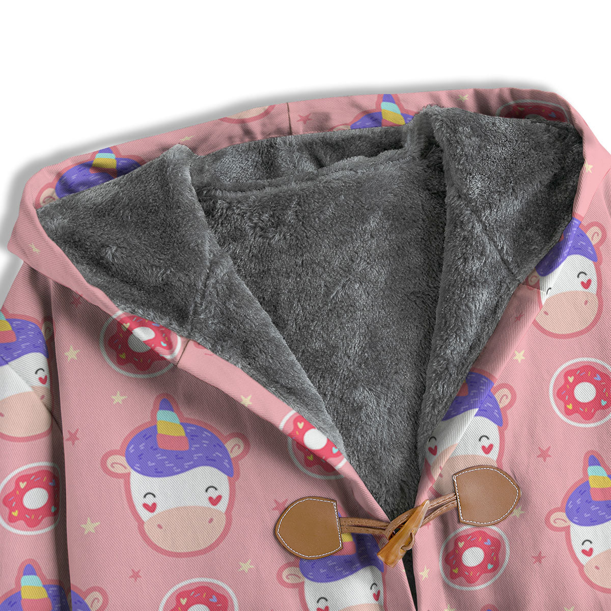 Unicorn Donut Pink Girly Print Pattern Men's Windbreaker Jacket-grizzshop
