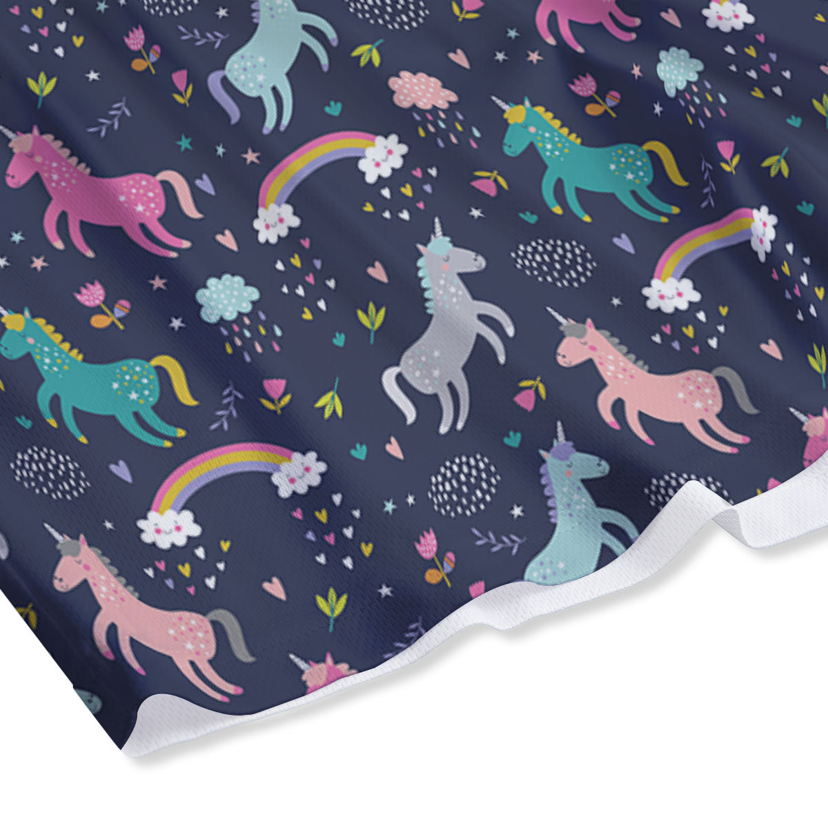Unicorn Doodle Print Pattern Mesh Shorts-grizzshop