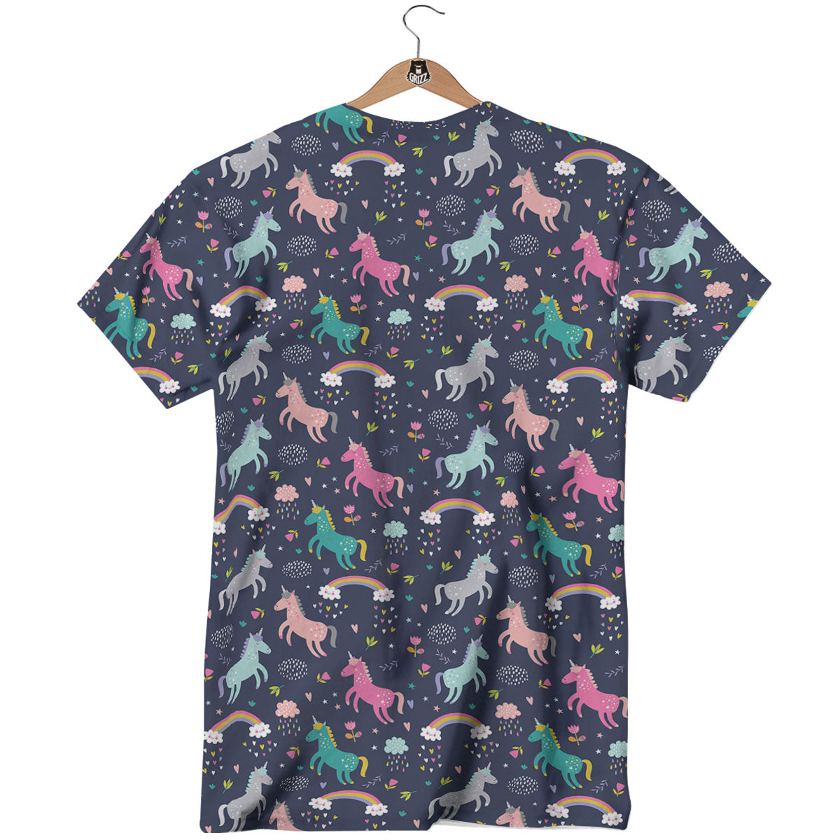 Unicorn Doodle Print Pattern T-Shirt-grizzshop