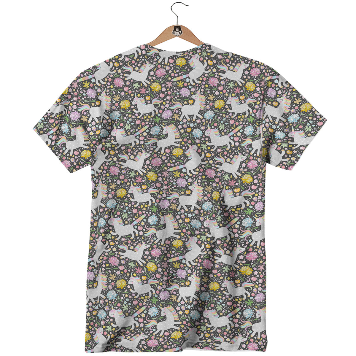 Unicorn Fairy Floral Print Pattern T-Shirt-grizzshop