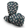 Unicorn Floral Pattern Print Boxing Gloves-grizzshop