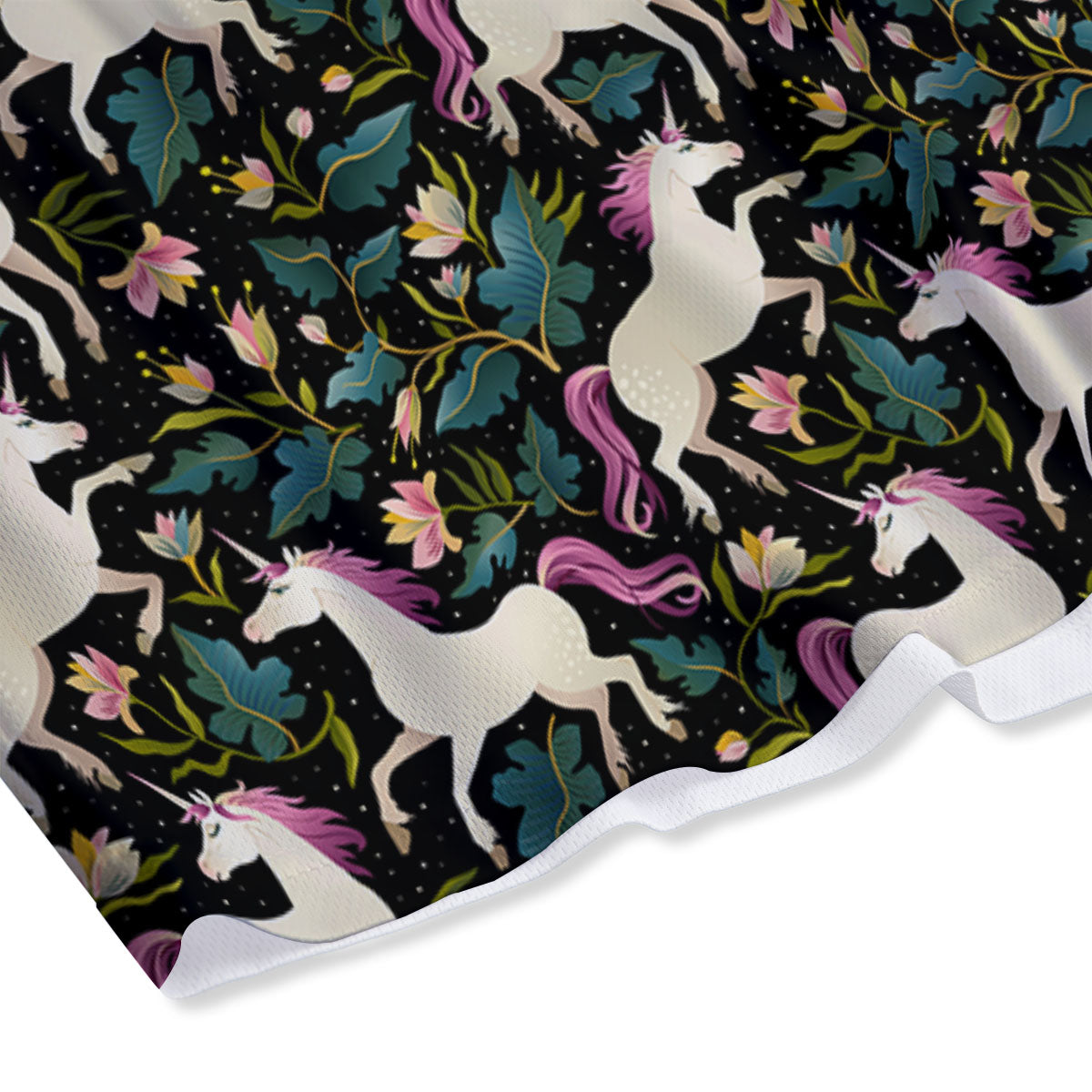 Unicorn Floral Print Pattern Mesh Shorts