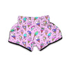 Unicorn Ice Cream Cone Pattern Print Muay Thai Boxing Shorts-grizzshop