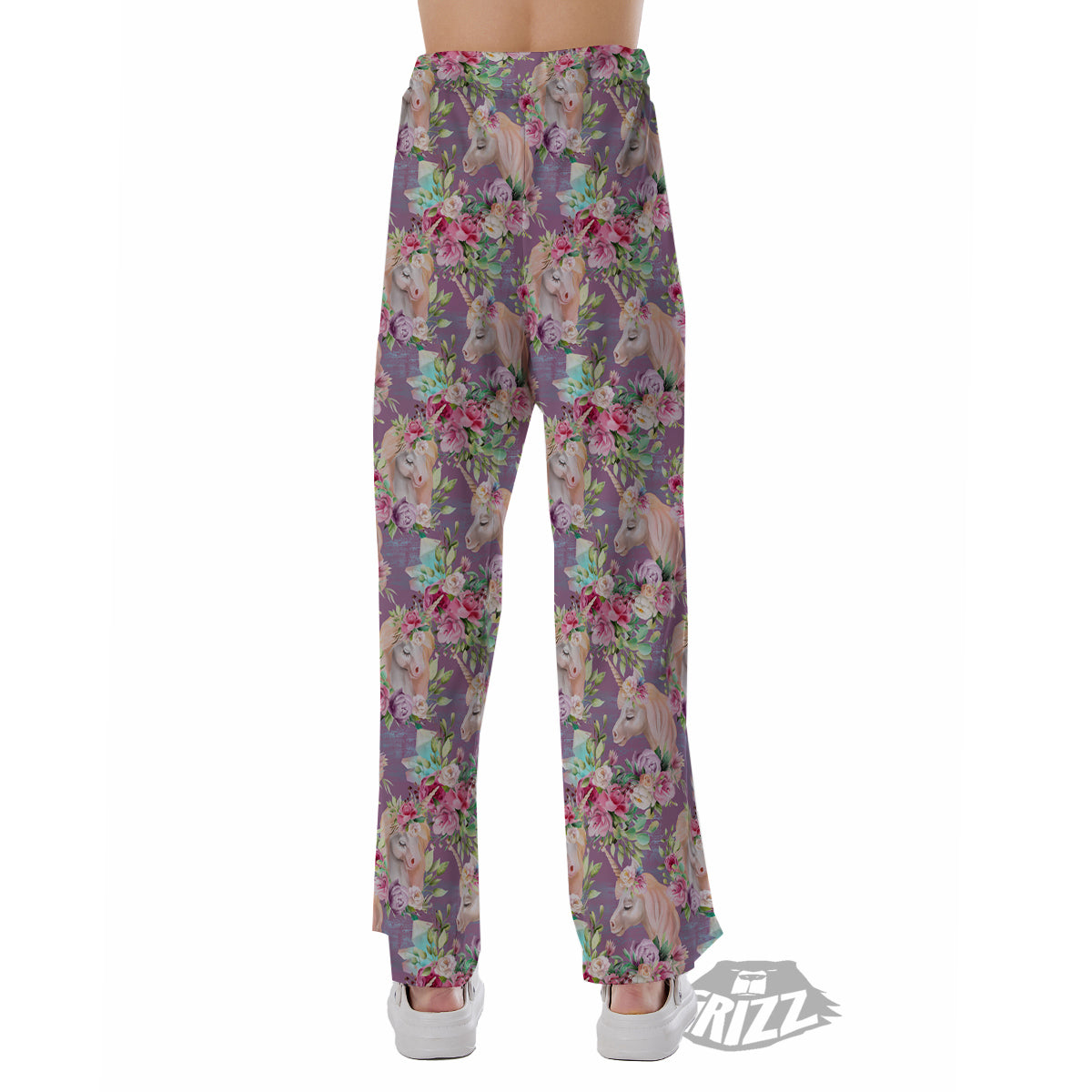 Unicorn Magic Floral Print Pattern Pajama Pants-grizzshop