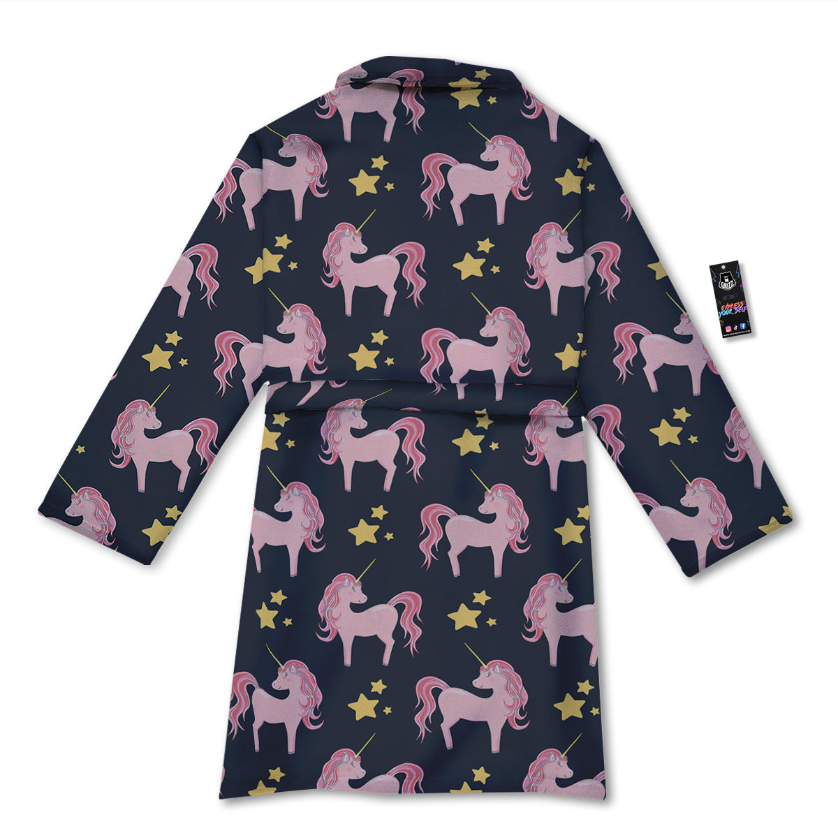 Unicorn Night Star Print Pattern Bathrobe-grizzshop