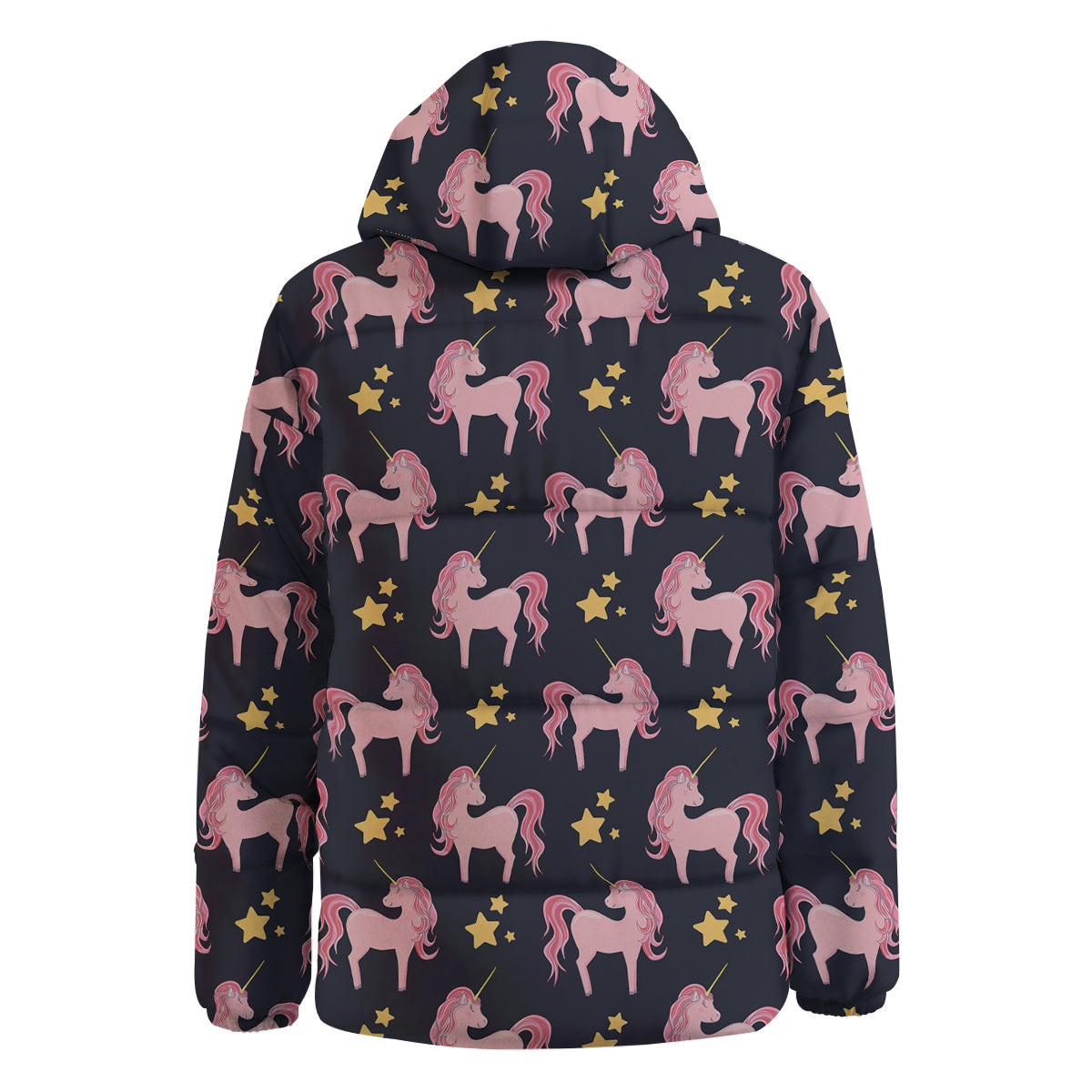 Unicorn Night Star Print Pattern Down Jacket-grizzshop