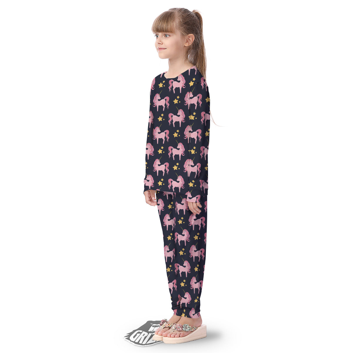 Unicorn Night Star Print Pattern Kid's Pajamas-grizzshop