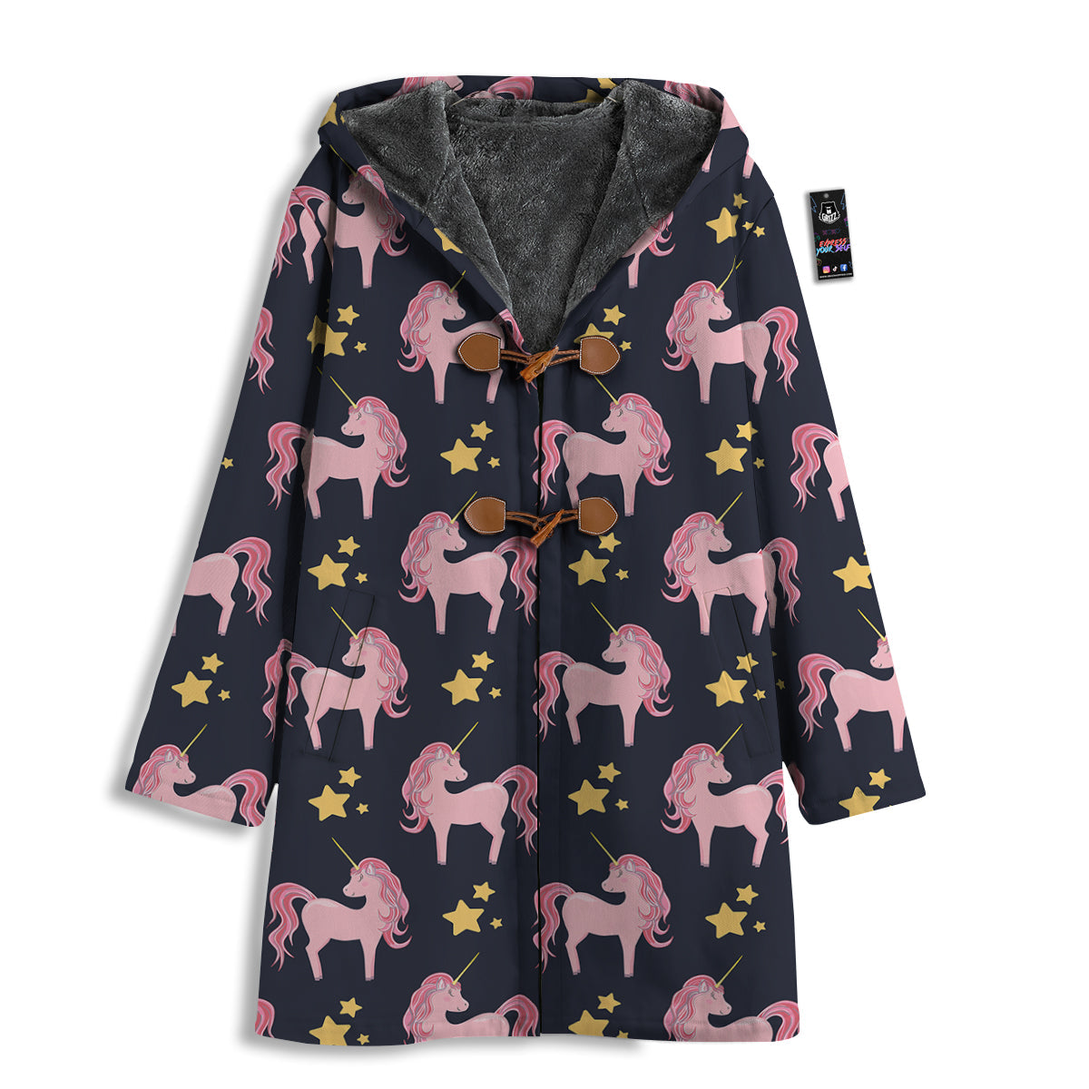 Unicorn Night Star Print Pattern Men's Windbreaker Jacket-grizzshop
