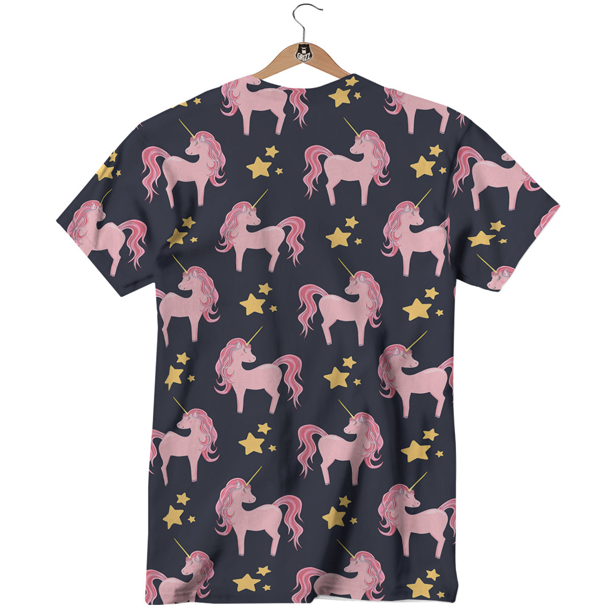 Unicorn Night Star Print Pattern T-Shirt-grizzshop