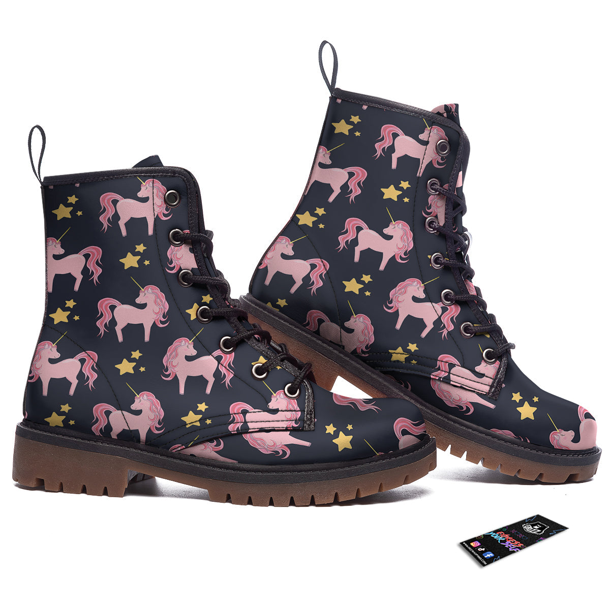 Unicorn Night Star Print Pattern Work Boots-grizzshop