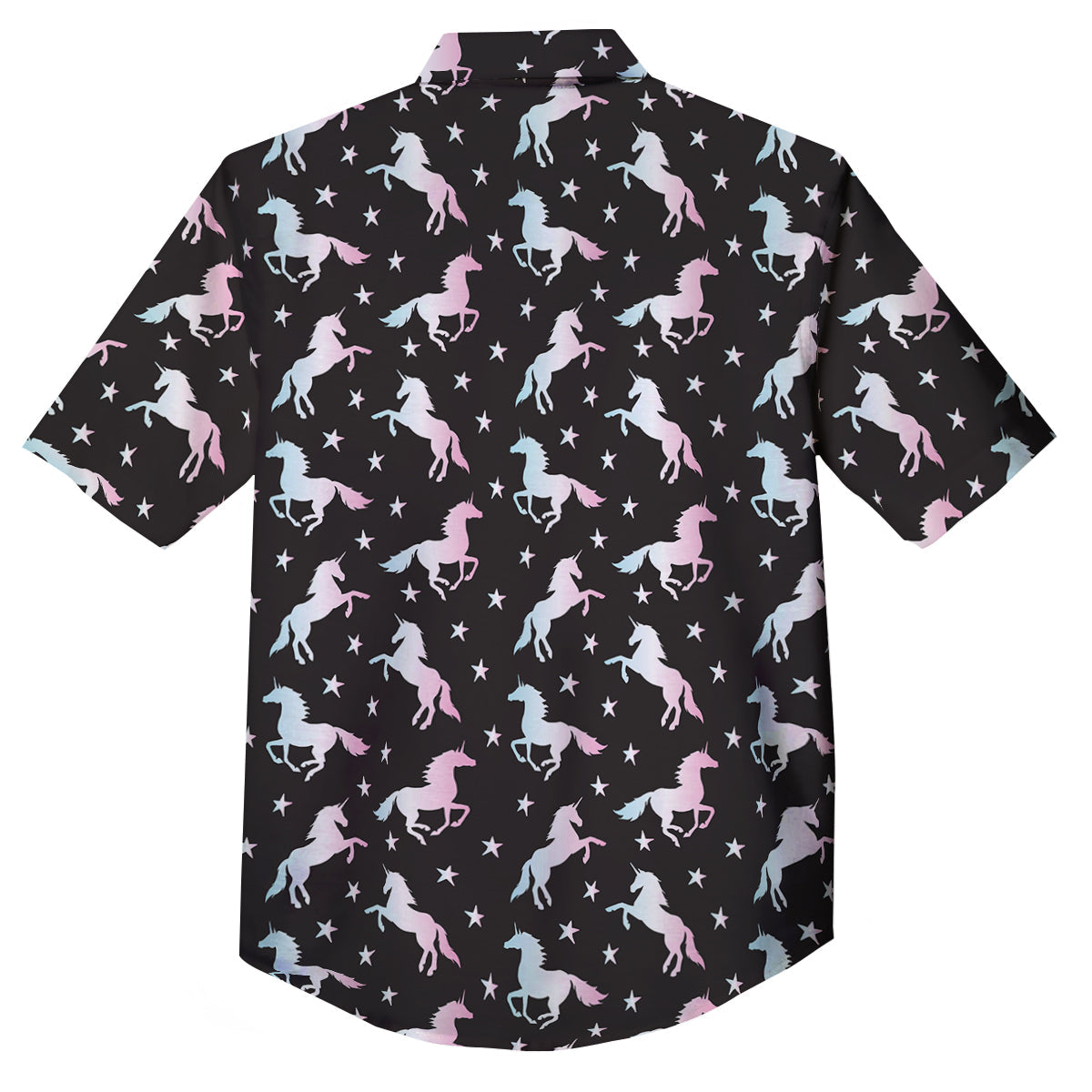 Unicorn Night Winged Print Pattern Button Up Shirt-grizzshop