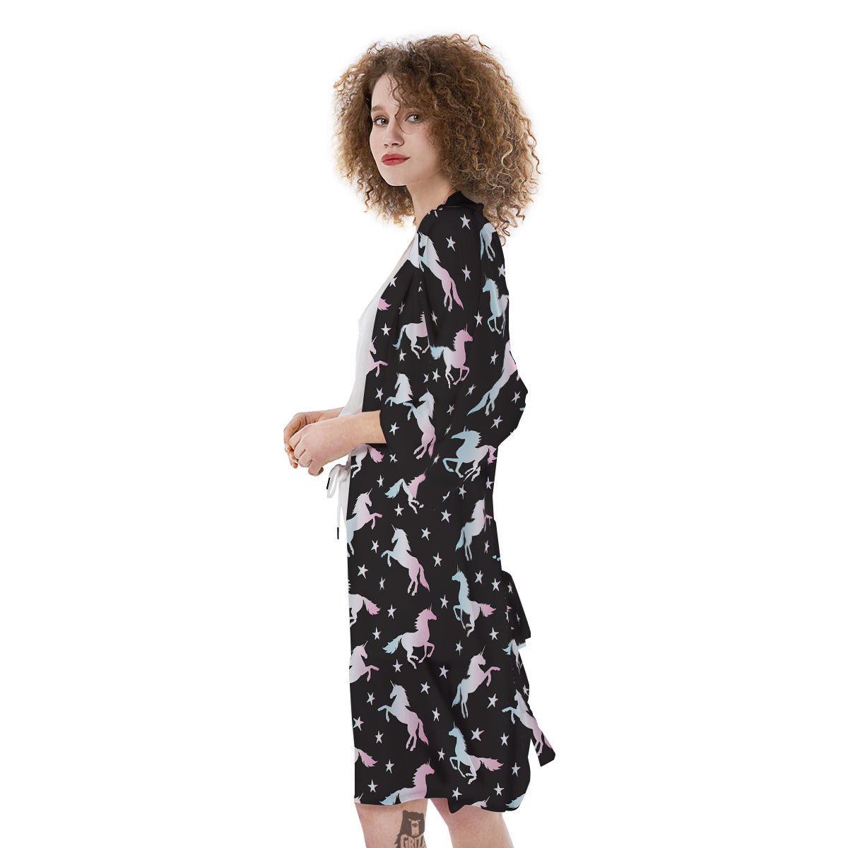 Unicorn Night Winged Print Pattern Kimono-grizzshop