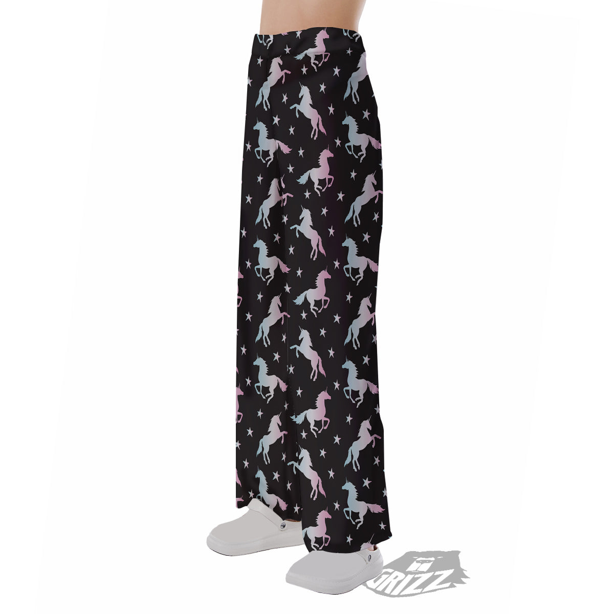 Unicorn Night Winged Print Pattern Pajama Pants-grizzshop
