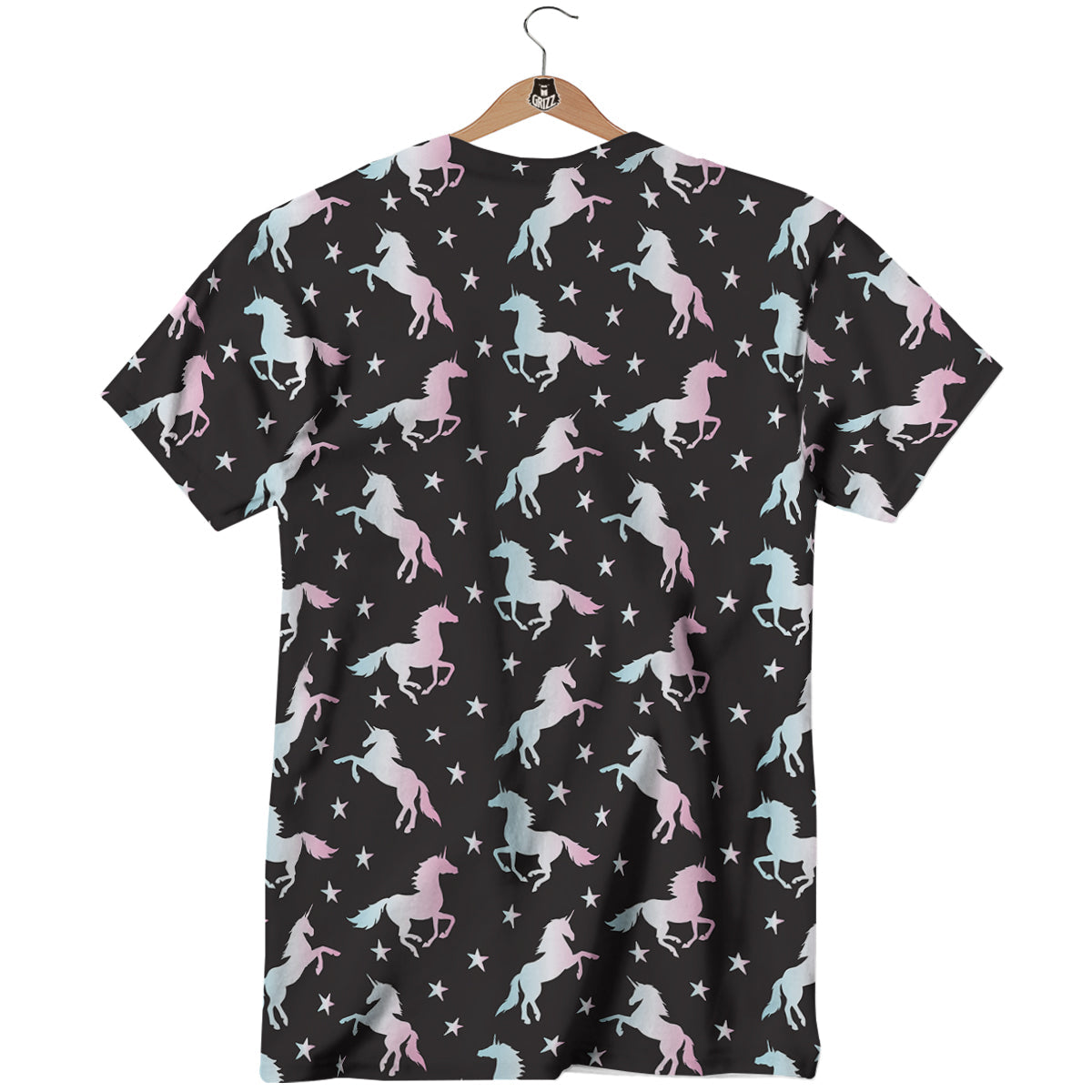 Unicorn Night Winged Print Pattern T-Shirt-grizzshop