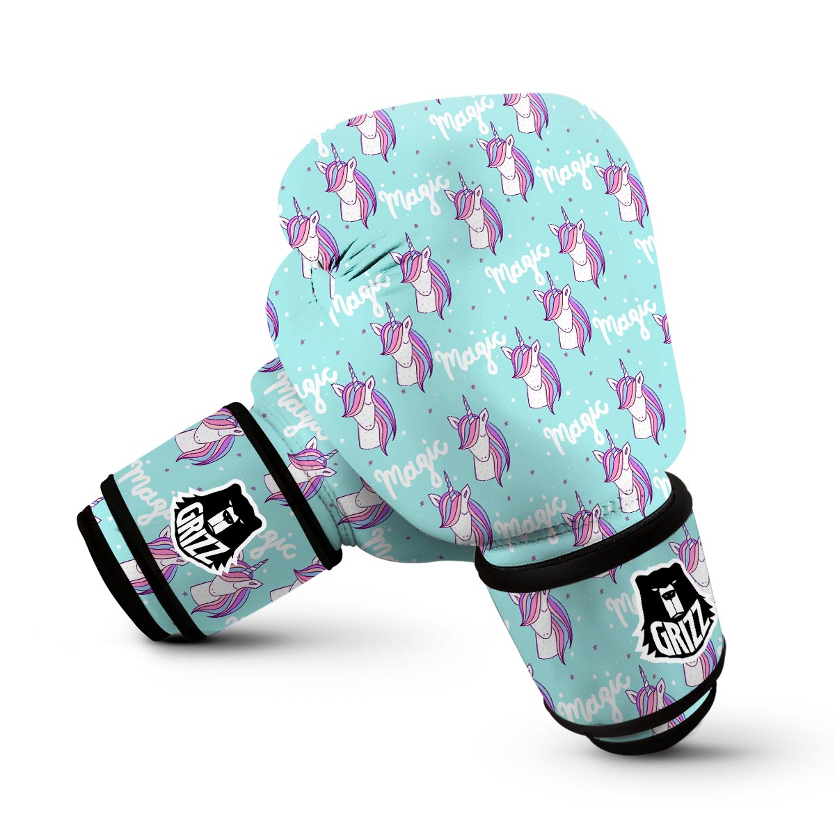 Unicorn Pastel Pattern Print Boxing Gloves-grizzshop