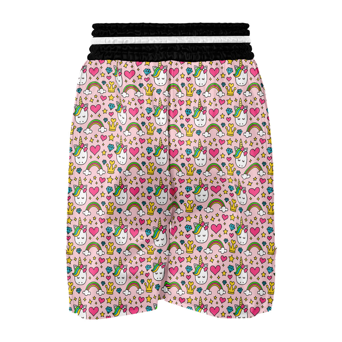 Unicorn Pattern Print Boxing Shorts-grizzshop