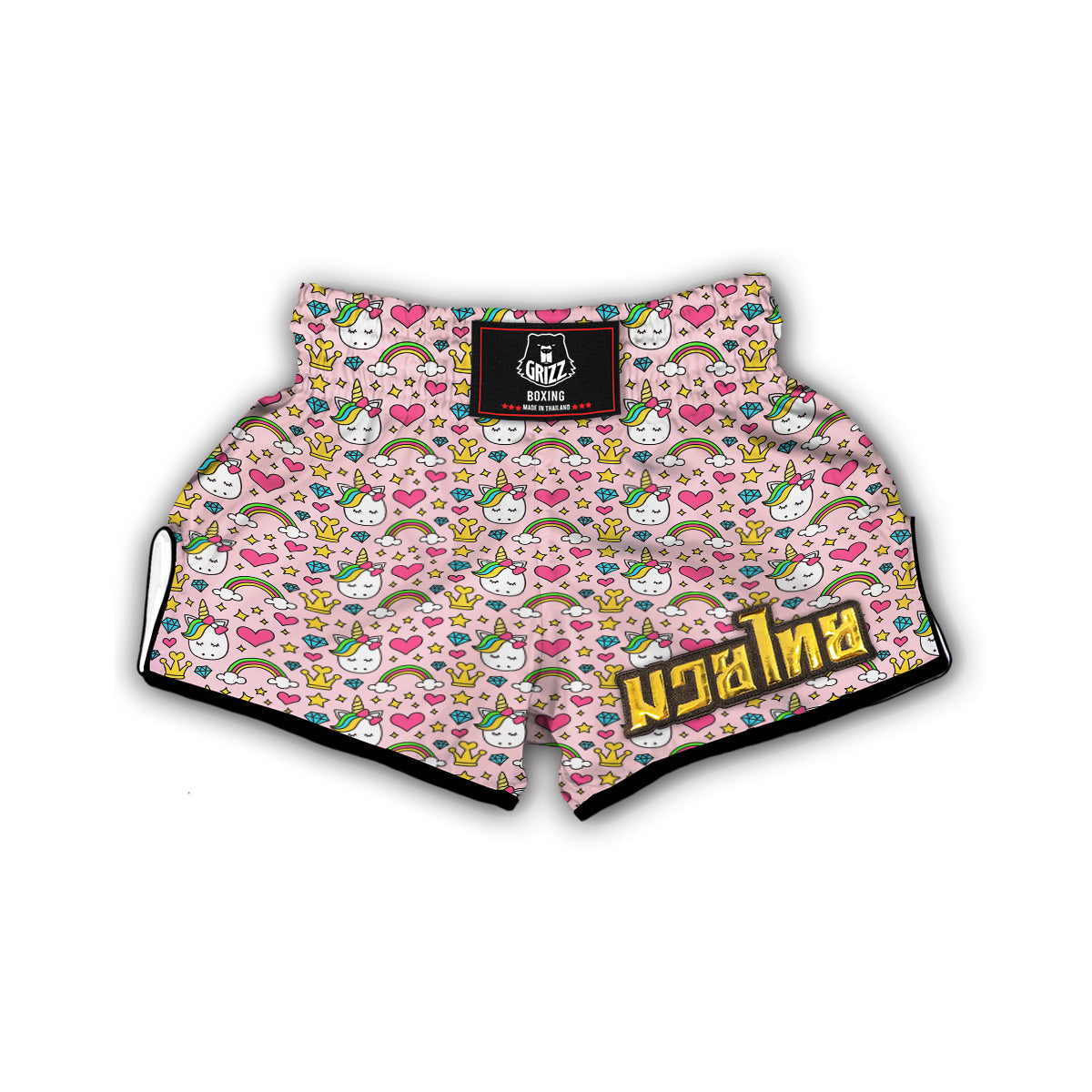 Unicorn Pattern Print Muay Thai Boxing Shorts-grizzshop