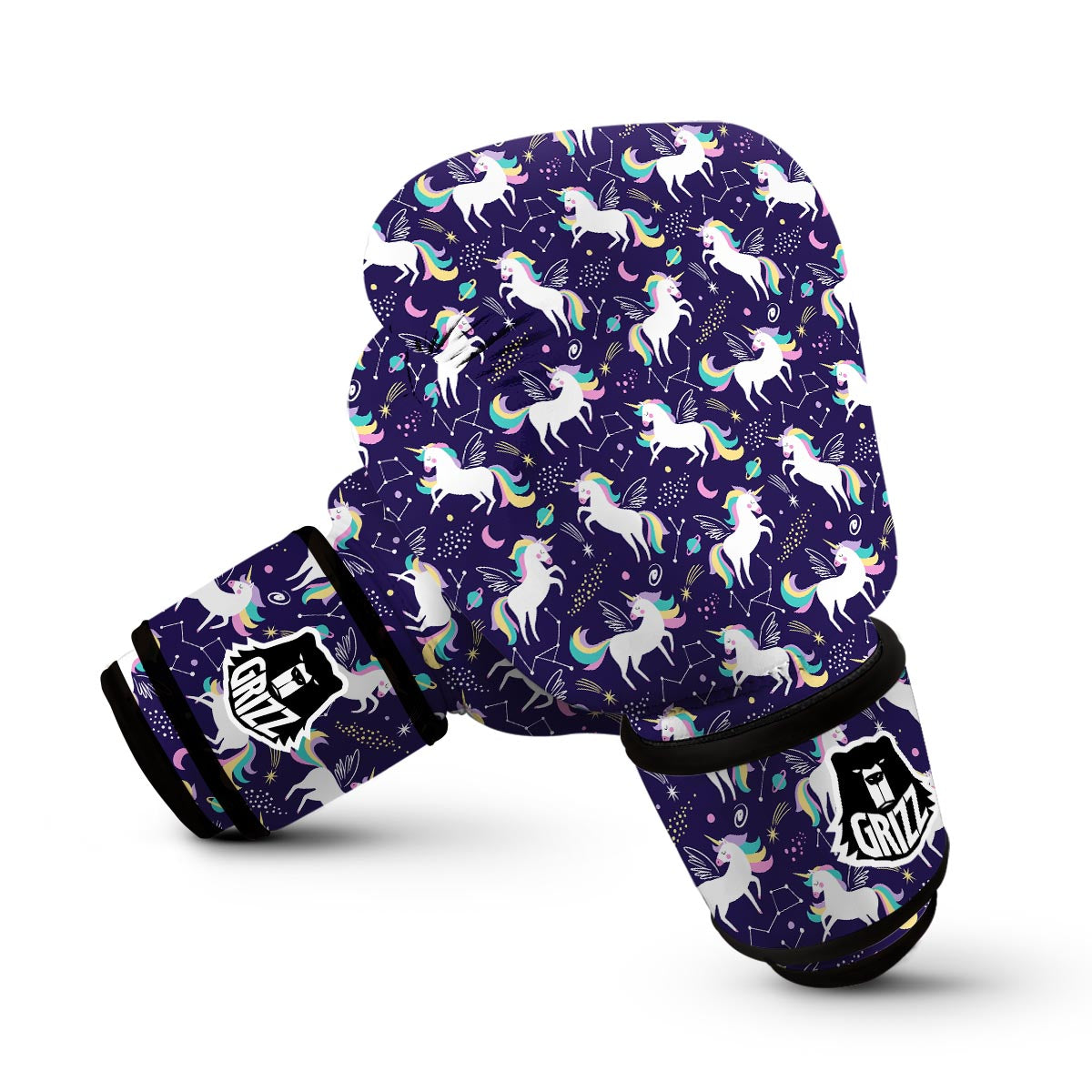 Unicorn Pattern Printt Boxing Gloves-grizzshop