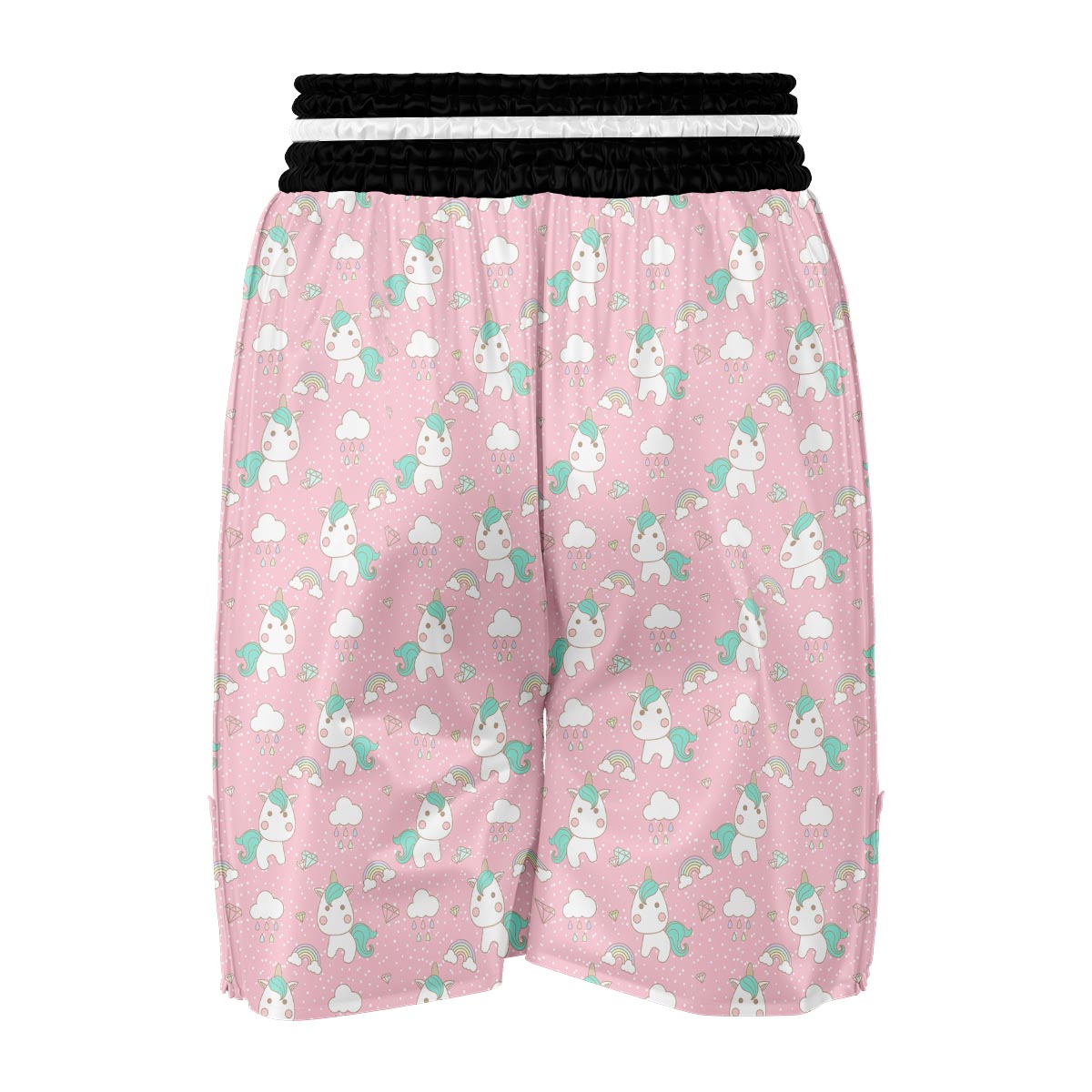 Unicorn Pink Pattern Print Boxing Shorts-grizzshop