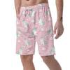 Unicorn Pink Pattern Print Men's Shorts-grizzshop