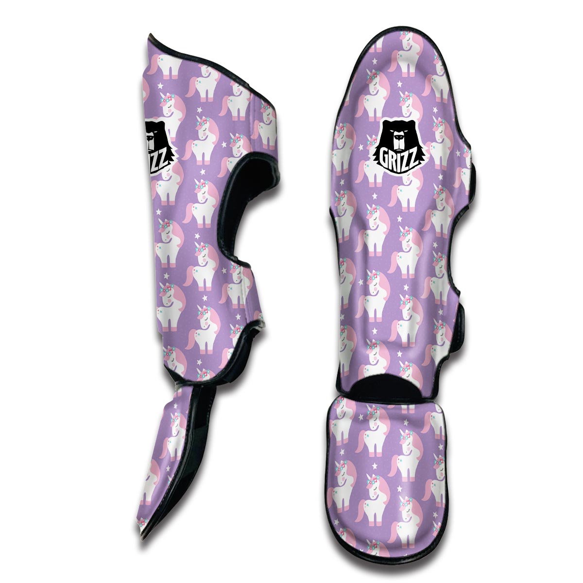 Unicorn Print Pattern Muay Thai Shin Guards-grizzshop