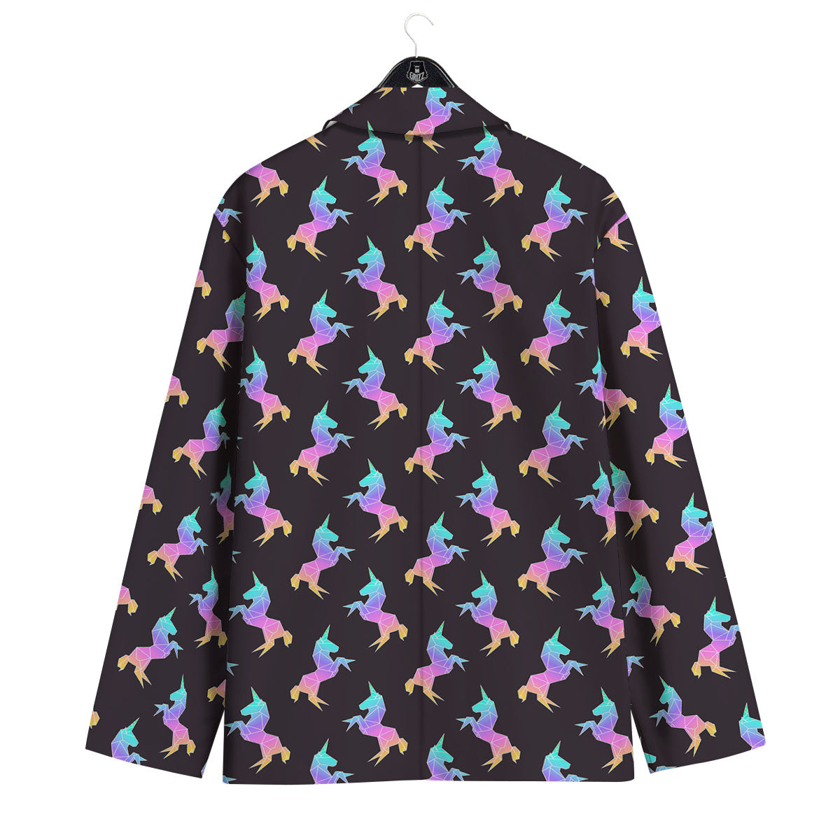Unicorn Rainbow Origami Print Pattern Men's Sport Coat-grizzshop