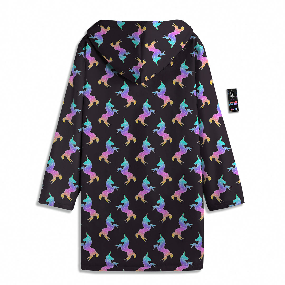 Unicorn Rainbow Origami Print Pattern Men's Windbreaker Jacket-grizzshop