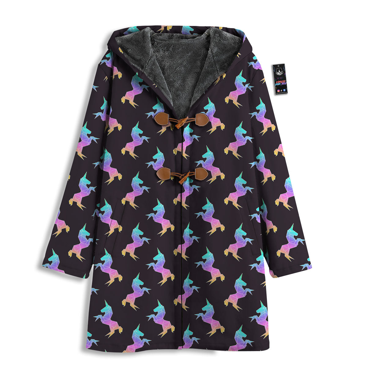 Unicorn Rainbow Origami Print Pattern Men's Windbreaker Jacket-grizzshop