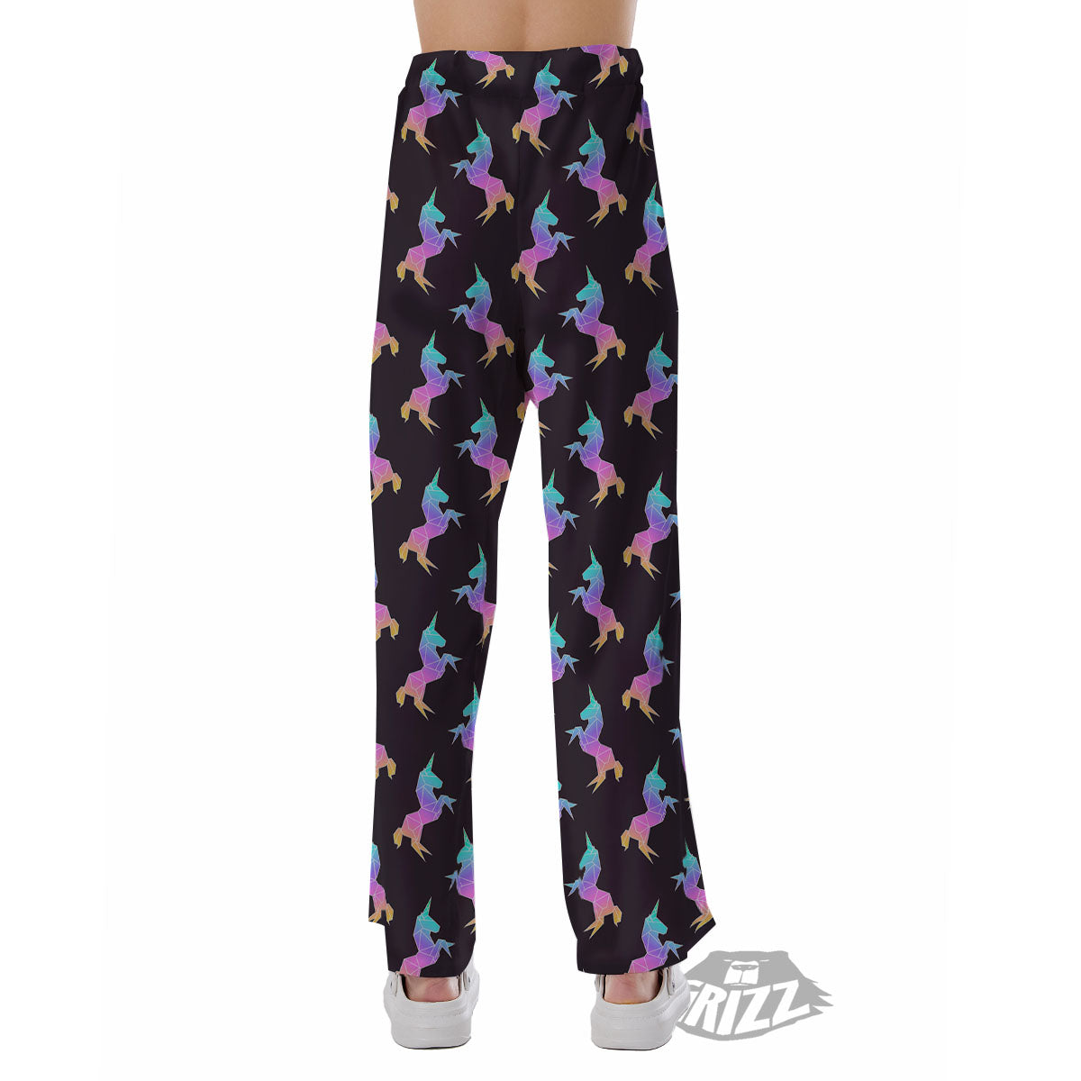 Unicorn Rainbow Origami Print Pattern Pajama Pants-grizzshop