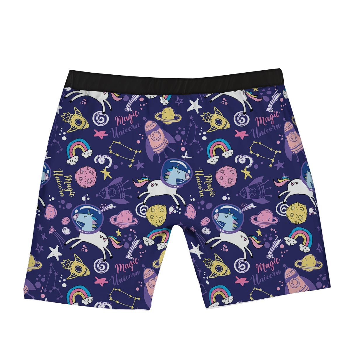 Unicorn Space Astronaut Print Pattern Boxer Briefs-grizzshop