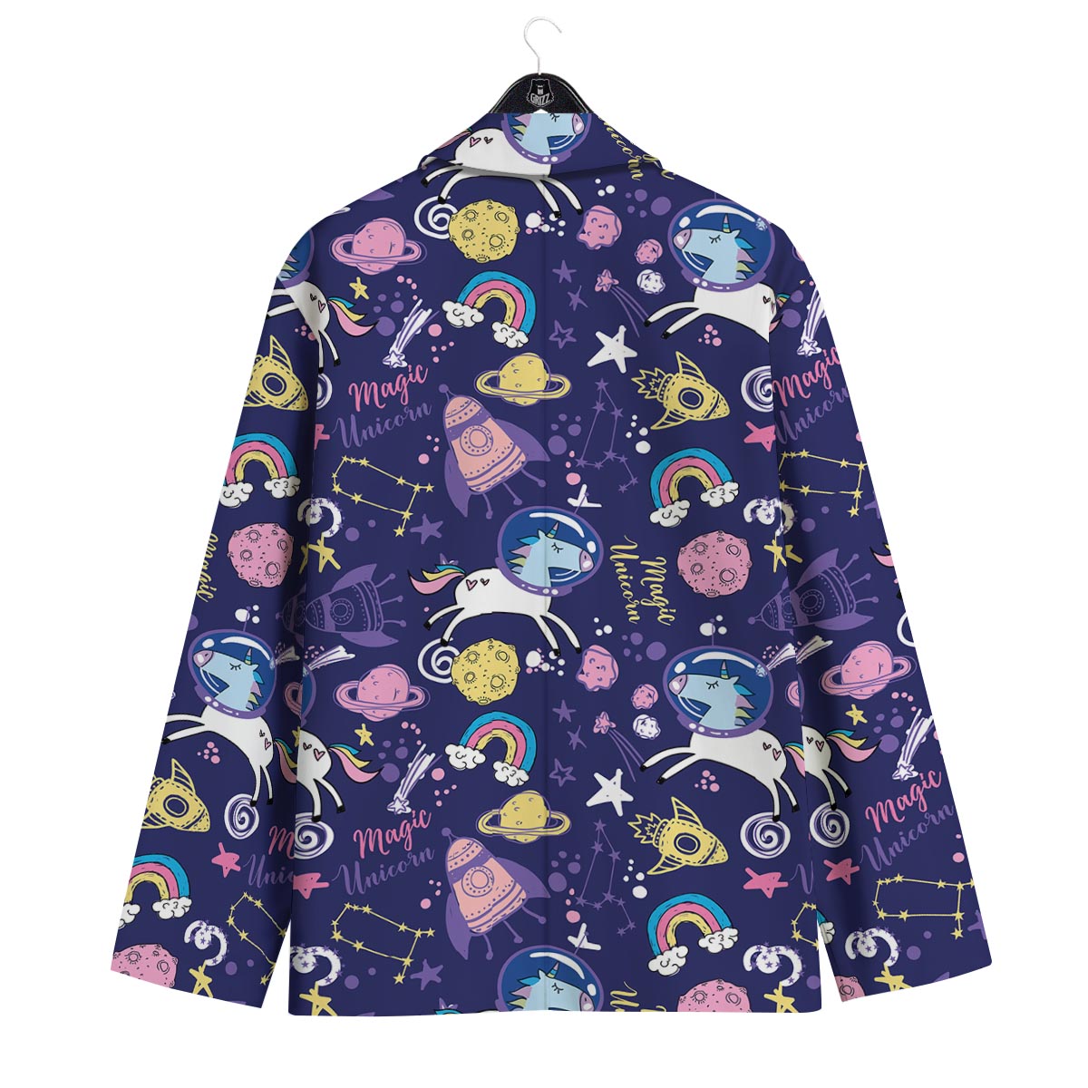 Unicorn Space Astronaut Print Pattern Men's Sport Coat-grizzshop
