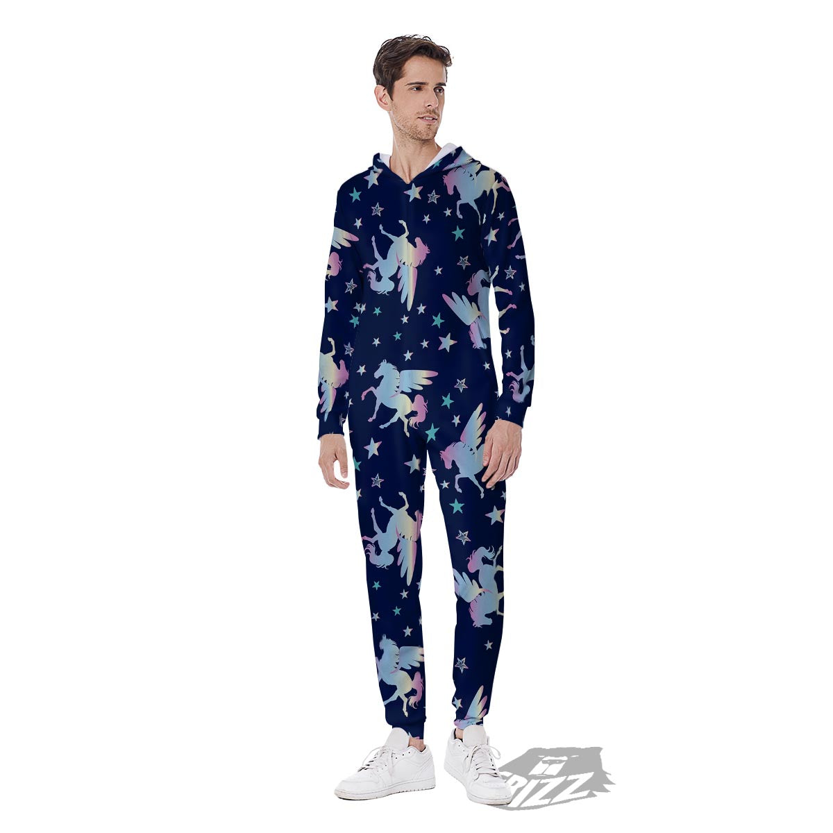 Unicorn Star Fairy Print Pattern Men's Jumpsuit-grizzshop