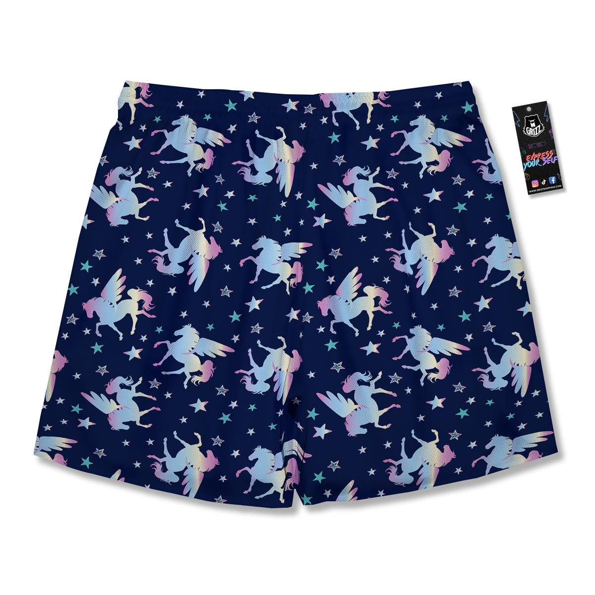 Unicorn Star Fairy Print Pattern Men's Running Shorts-grizzshop