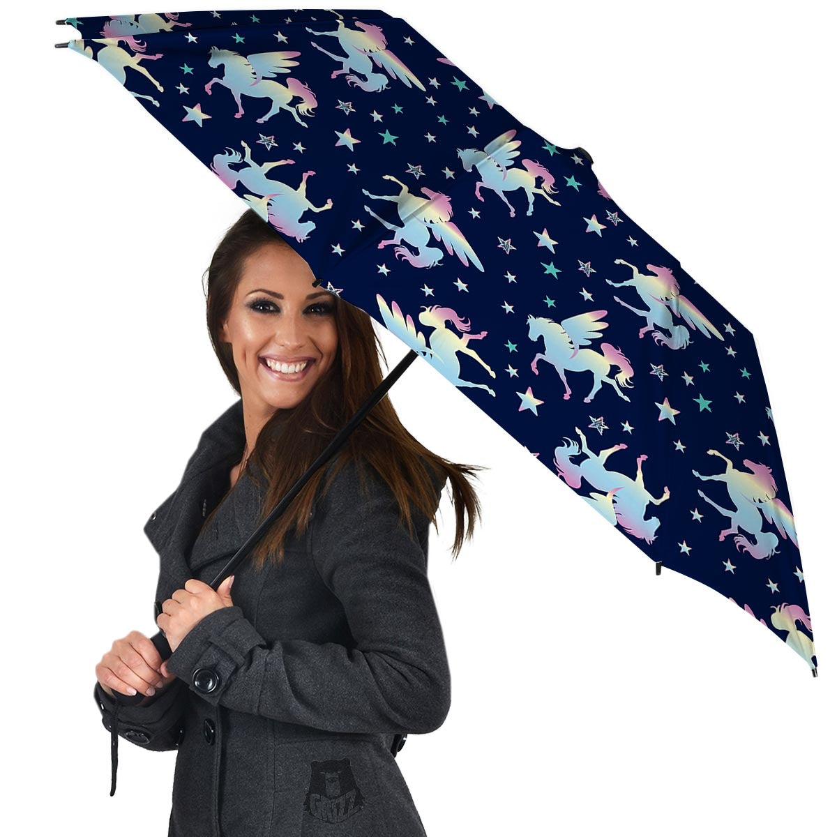 Unicorn Star Fairy Print Pattern Umbrella-grizzshop