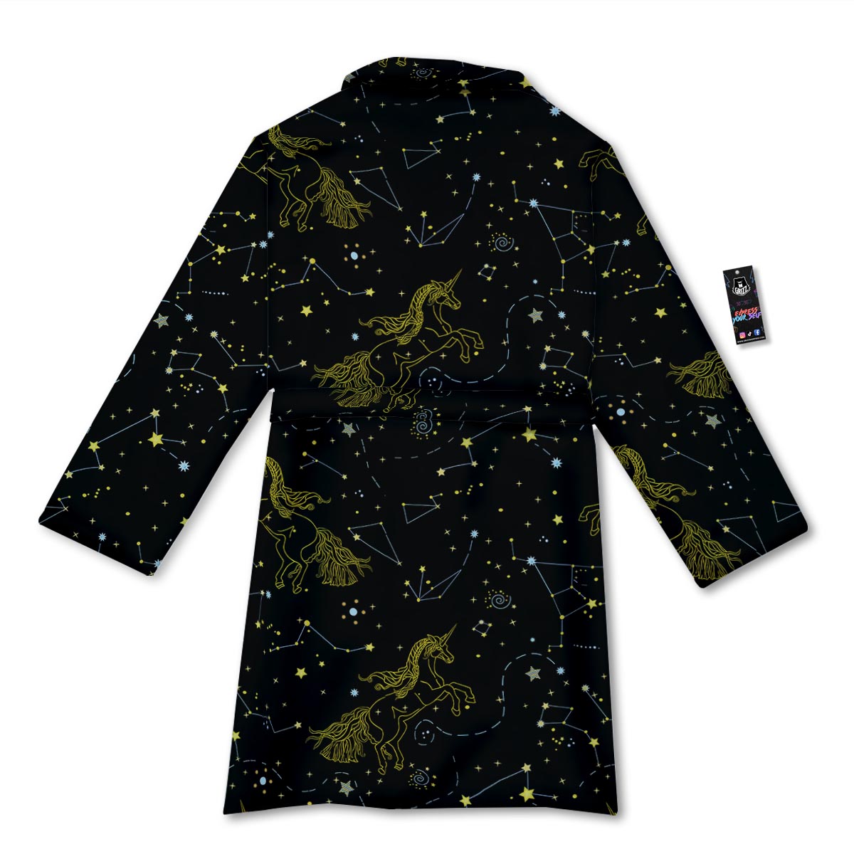 Unicorn Star Space Print Pattern Bathrobe-grizzshop