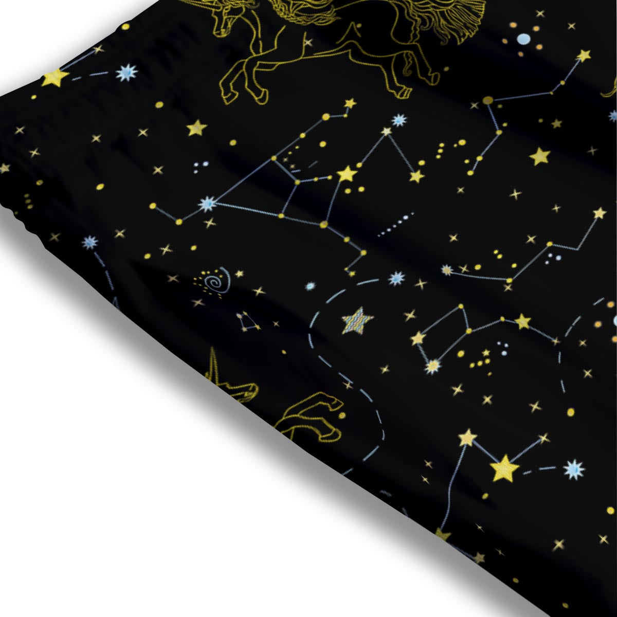 Unicorn Star Space Print Pattern Mesh Shorts