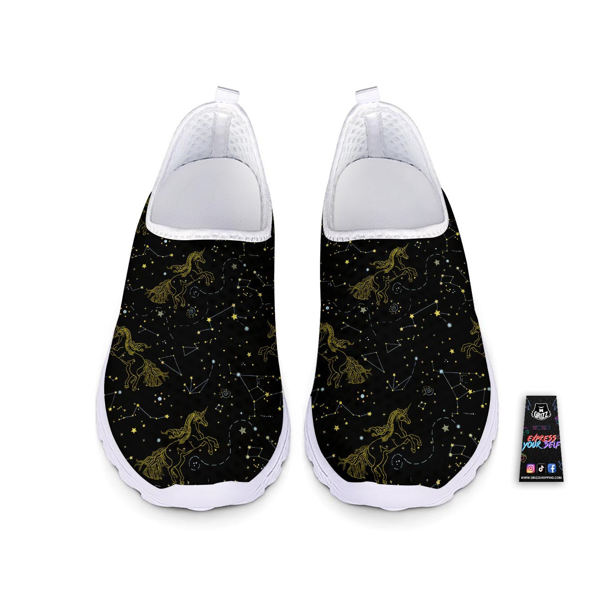 Unicorn Star Space Print Pattern Nurse Shoes-grizzshop