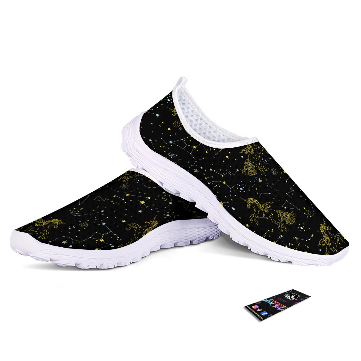 Unicorn Star Space Print Pattern Nurse Shoes-grizzshop