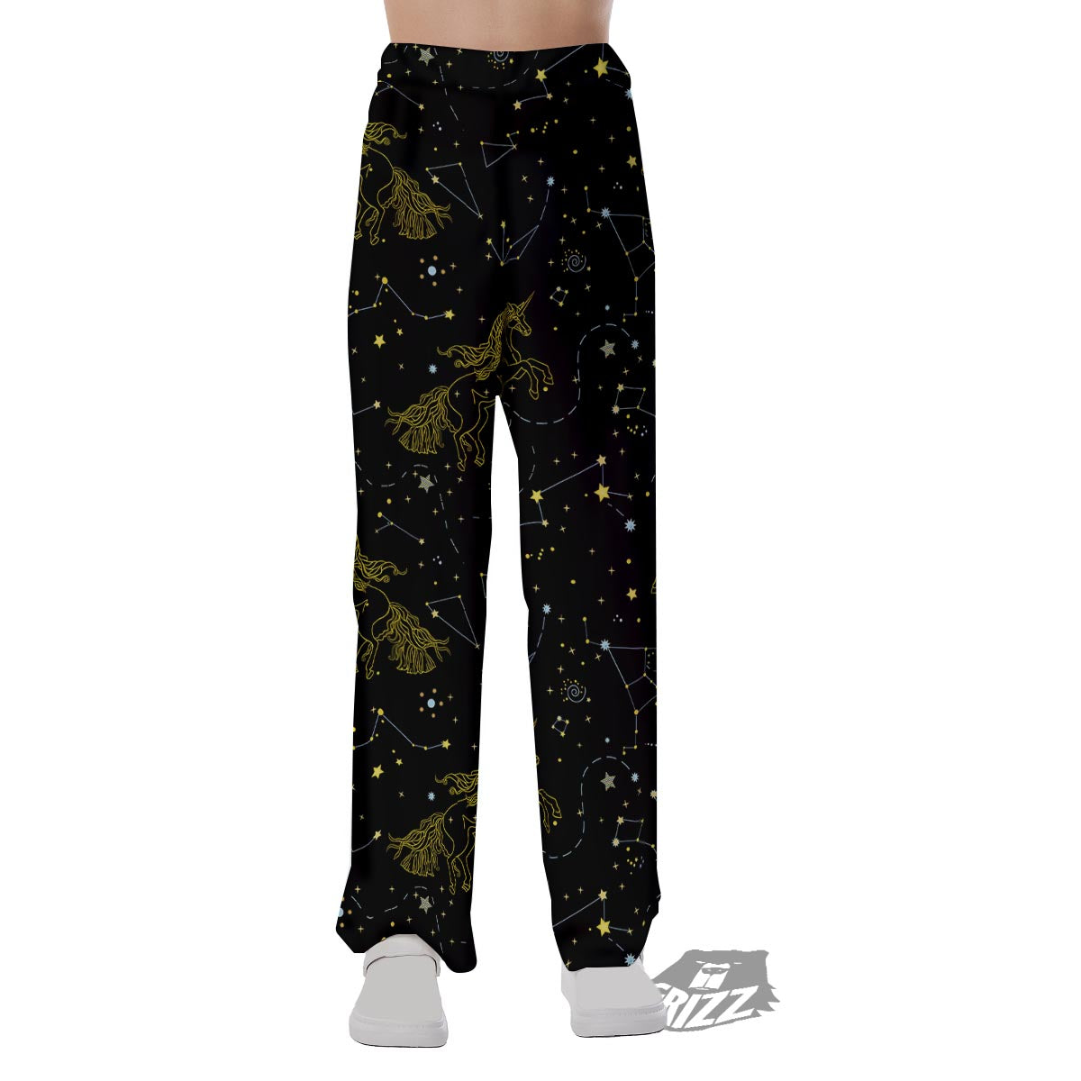 Unicorn Star Space Print Pattern Pajama Pants-grizzshop