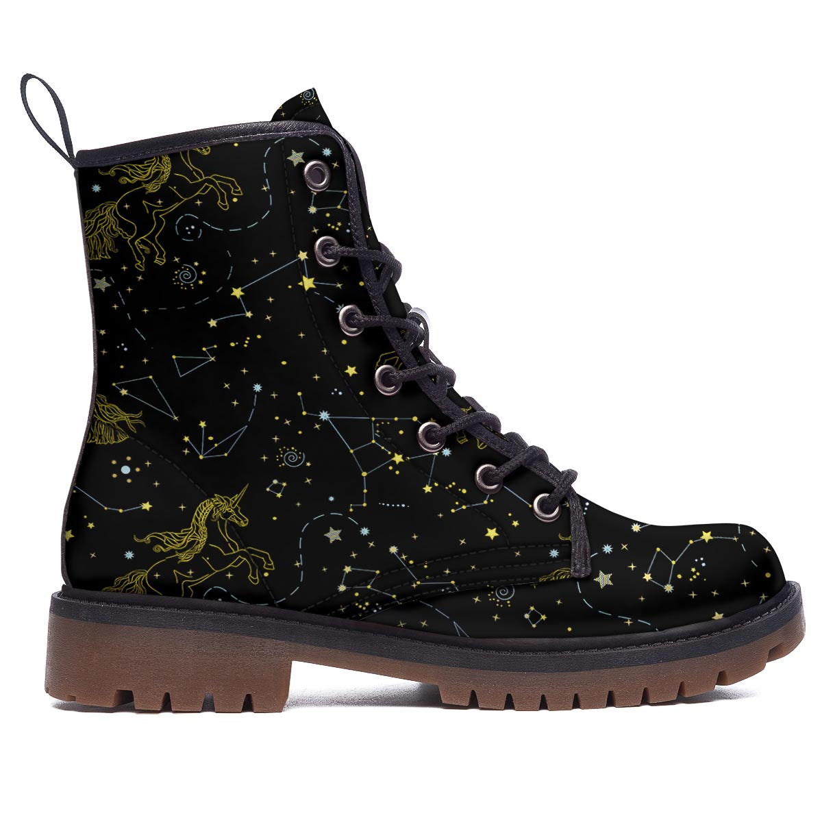 Unicorn Star Space Print Pattern Work Boots-grizzshop