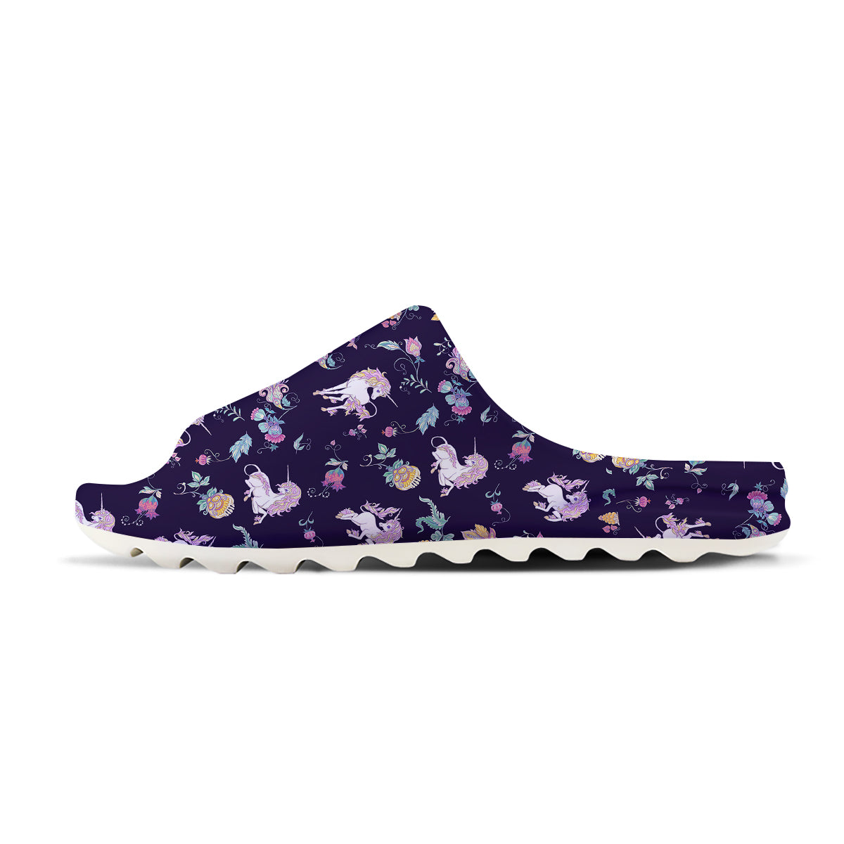 Unicorn Night Floral Print Pattern Sandals-grizzshop