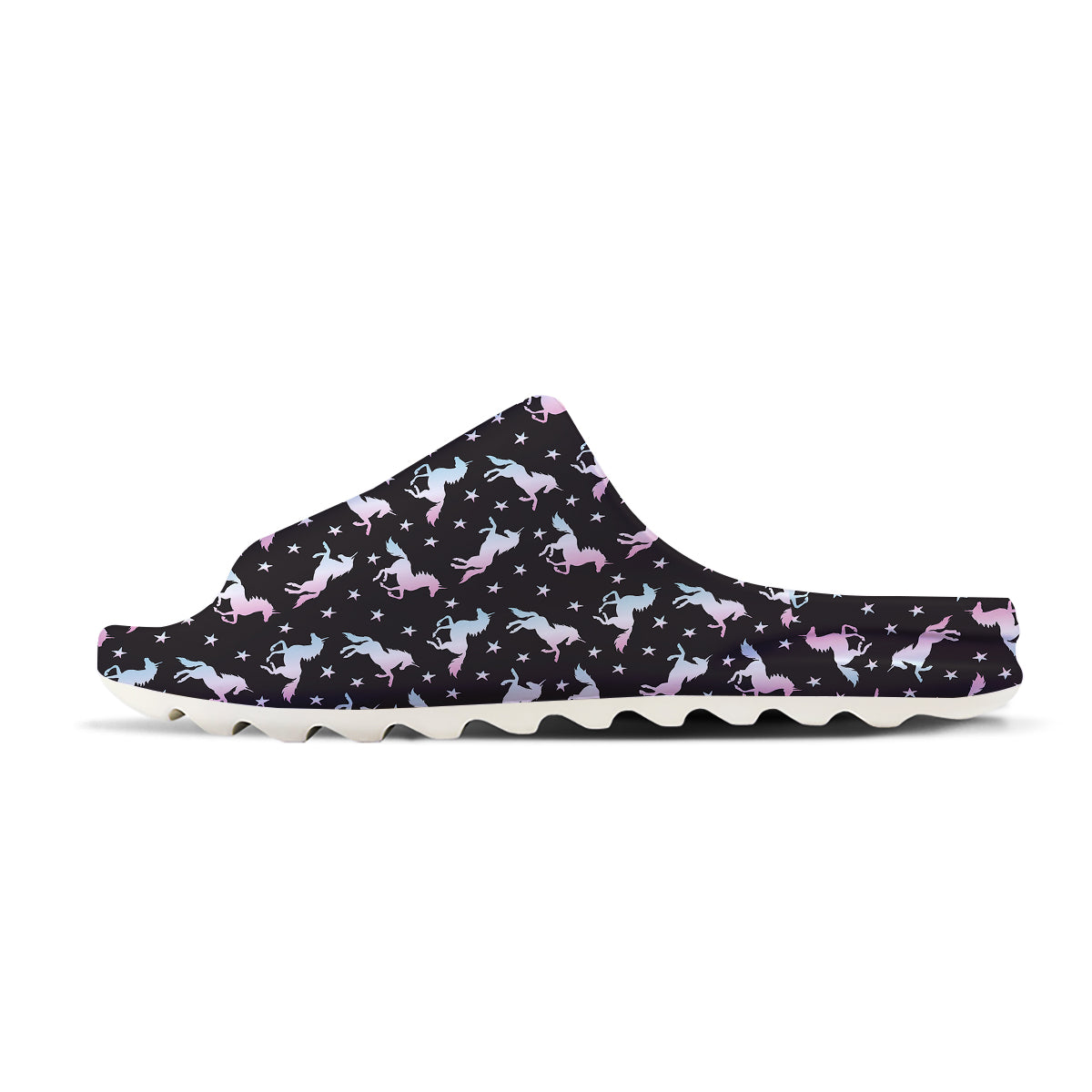 Unicorn Night Winged Print Pattern Sandals-grizzshop