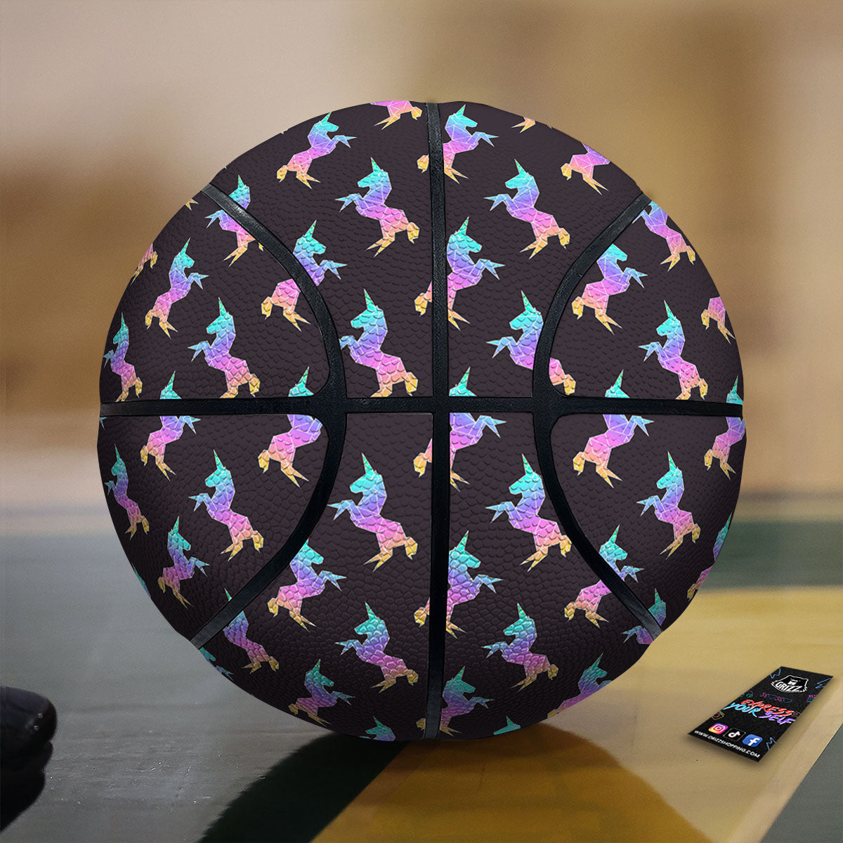 Watermelon Pieces Yellow Print Pattern Basketball